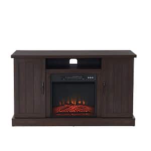 48 in. Freestanding Wooden Electric Fireplace TV Stand in Espresso