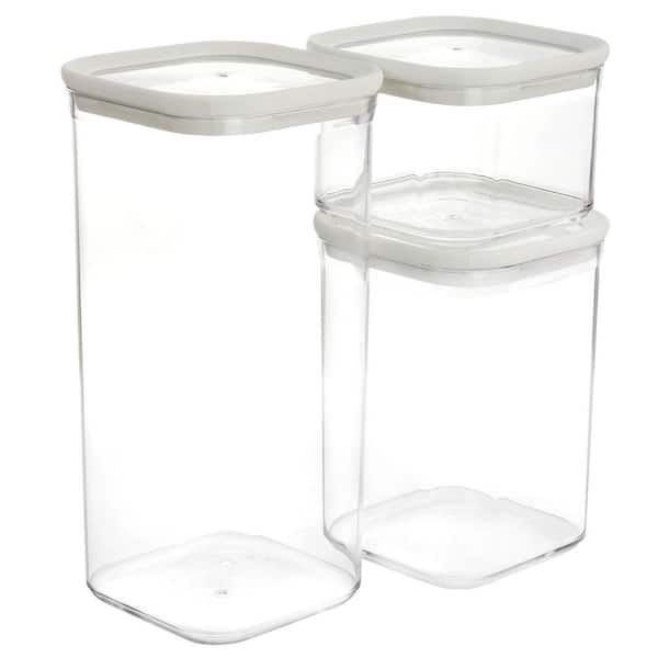 Oxo Pop 1.7qt Plastic Small Square Airtight Food Storage Container White :  Target
