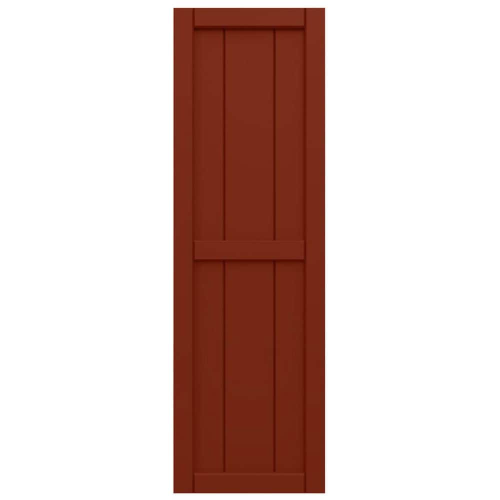 "16 1/8""W x 79""H EnduraCore Composite, 3-Board Framed Board-n-Batten Shutters, Pepper Red (Pair-No Hardware)" price history on PriceWatchPro