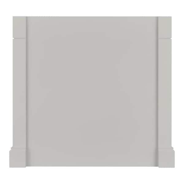 Hampton Bay Avondale 38 in. W x 34.5 in. H Kitchen Island Decorative End Panel in Dove Gray