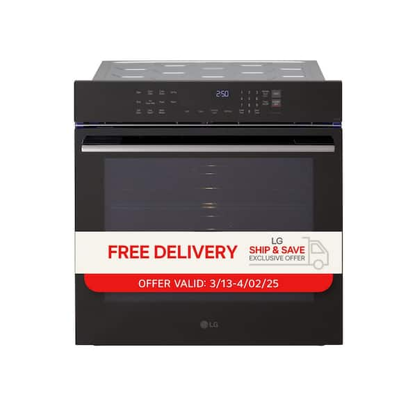 24 in. 3.0 Cu. Ft. Smart Single Electric Wall Oven with Pro Bake Convection, Air Fry and Air Sous Vide in Black