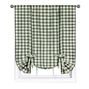 Buffalo Check 42 in. W x 63 in. L Polyester/Cotton Light Filtering Window Panel in Sage