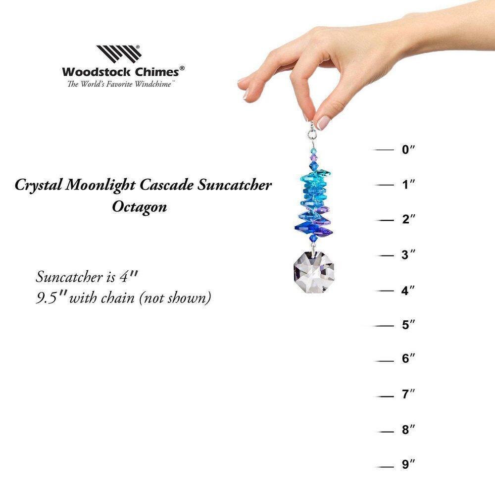 Moonlight Cascade Blue and Purple Crystal Suncatcher Ornament