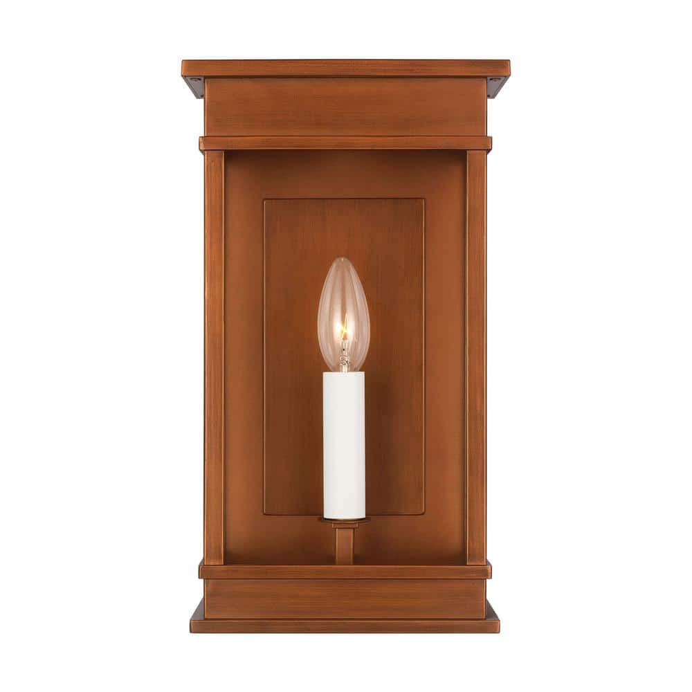Cupertino 13.125 in. H Natural Copper Outdoor Hardwired Small Wall Lantern Sconce with No Bulbs Included price history on PriceWatchPro