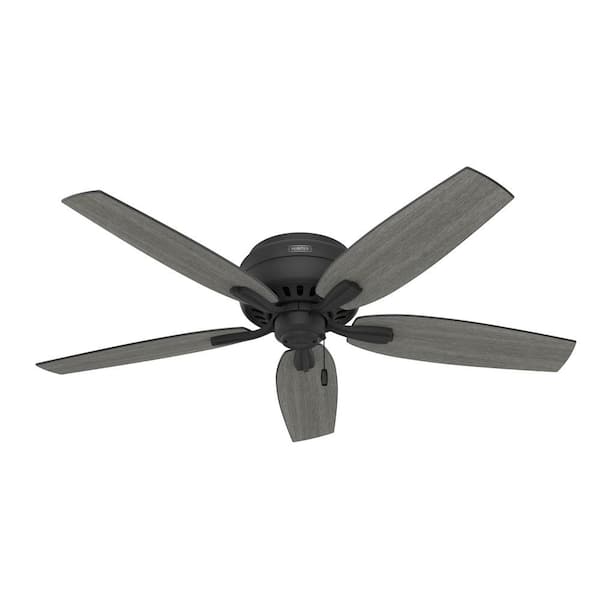 Hunter Newsome 52-in Matte Black Indoor/Outdoor Ceiling Fan (5-Blade)