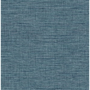 Blue Exhale Denim Texture Fabric Non-Pasted Matte Wallpaper