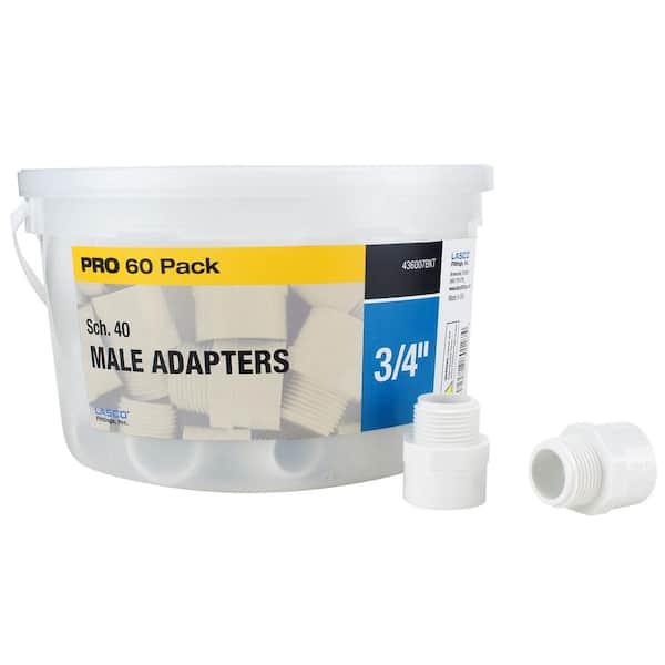 Apollo 3/4 in. Sch. 40 PVC Male Adapter (60-Pack)