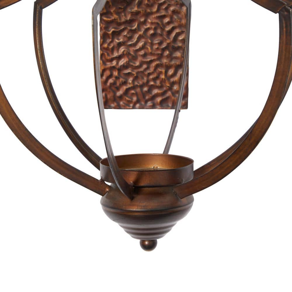 Bronze Iron and Glass Wall Sconce Lantern