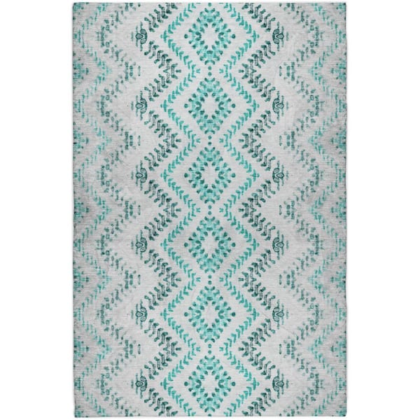 Dream Shag Premium Machine Washable Abstract ADS684 Purple 5 ft. x 7 ft. 6 in. Area Rug