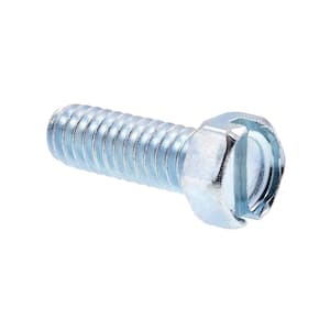 1/4 in.-20 x 3/4 in. Zinc Plated Steel Slotted Drive Indented Hex Head Machine Screws (100-Pack)