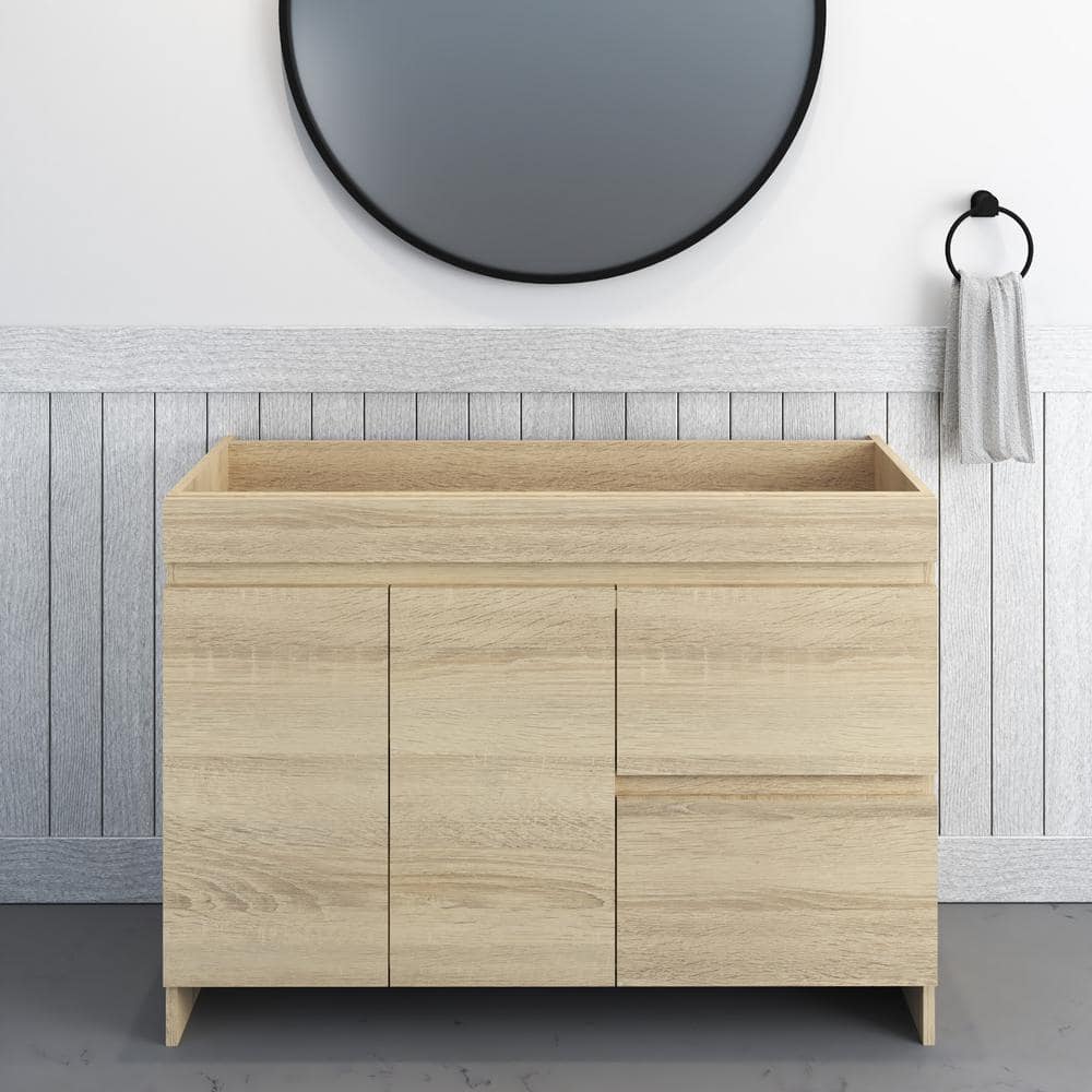 Cinnamon 48" Light Wood Freestanding Bathroom Vanity Base