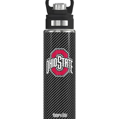 CL OHIO ST CFIBER 24OZ Wide Mouth Water Bottle Powder Coated Stainless Steel Standard Lid