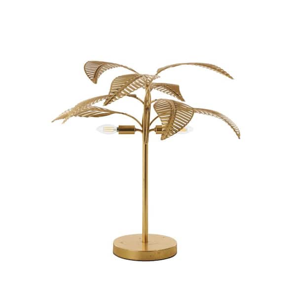 26 in. Gold Metal Tree Task and Reading Table Lamp with Round Base