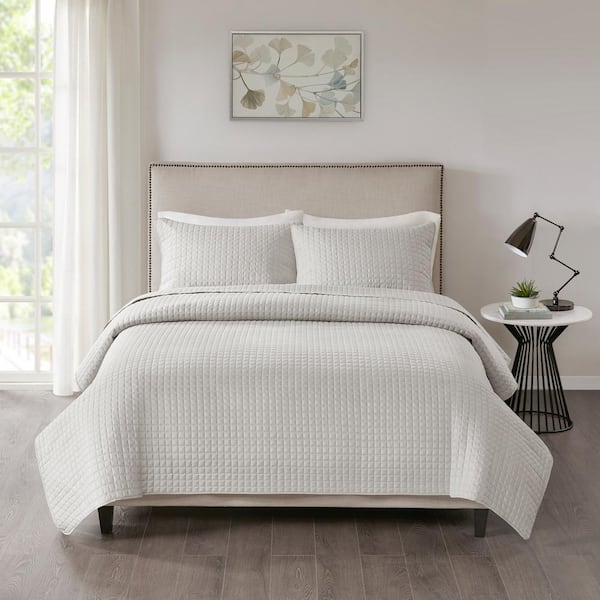 510 Design Nash 3-Piece Grey Polyester Full/Queen Reversible Quilt Set