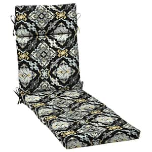 21 in. x 29.5 in. Outdoor Chaise Lounge Cushion in Geo Medallion