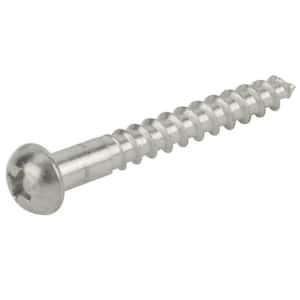 #6 x 1/2 in. Phillips Round Head Zinc Plated Wood Screw (8-Pack)