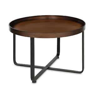 Zabel Bronze 18 in. Round Metal Coffee Table