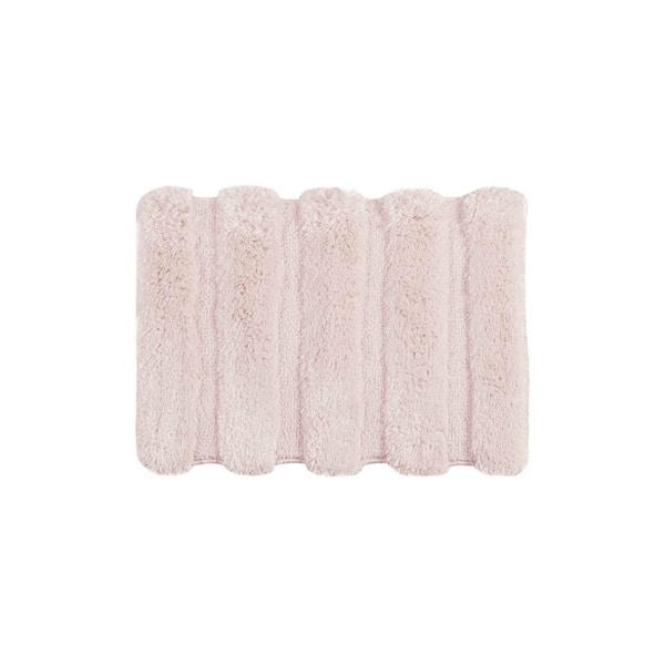 Tufted Pearl Channel 17 in. x 24 in. Blush Polyester Rectangle Bath Rug