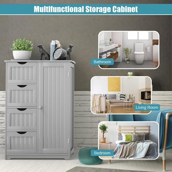 2/3/4-Tire Storage Cabinet with 2 Drawers Organizer Unit for Bathroom  Bedroom US Warehouse - AliExpress