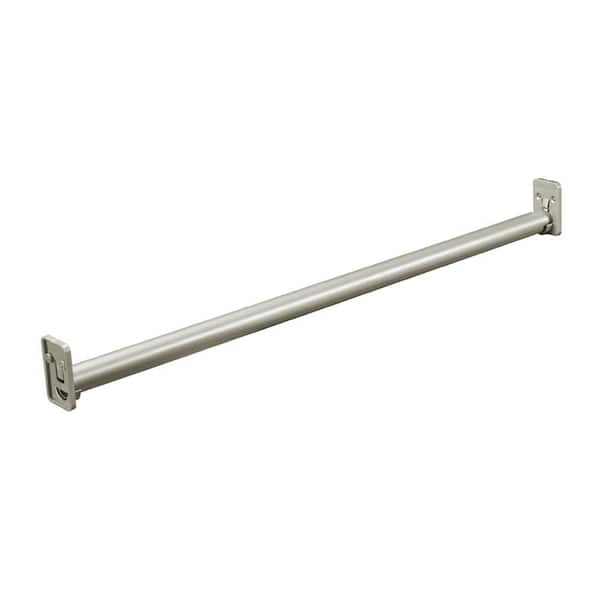 Impressions 30 in. - 48 in. Satin Nickel Adjustable Teardrop Closet Rod