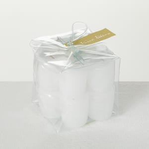 LUMABASE Candles (15 Hours) in Clear Glass Votives 12-Count 30748 - The Home  Depot