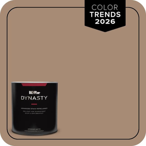 BEHR DYNASTY 1 qt. #N240-5 Rodeo Tan One-Coat Hide Matte Interior Stain-Blocking Paint and Primer