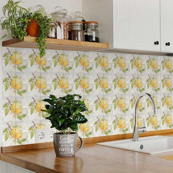 White, Yellow, and Green L23 5 in. x 5 in. Vinyl Peel and Stick Tile (24 Tiles, 4.17 sq. ft./Pack)