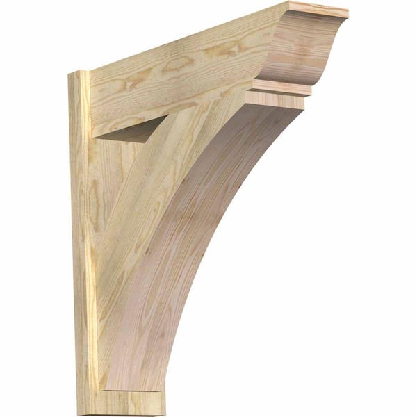 Ekena Millwork 8 in. x 30 in. x 30 in. Thorton Traditional Rough Sawn Douglas Fir Outlooker