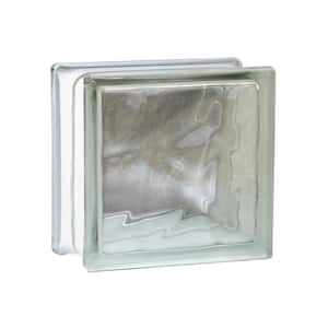 Seves WN8X8 Nubio 4 in. Thick Series 8 in. x 8 in. x 4 in. 8-Pack Wave Pattern Glass Block Actual 7.75 x 7.75 x 3.88 in.