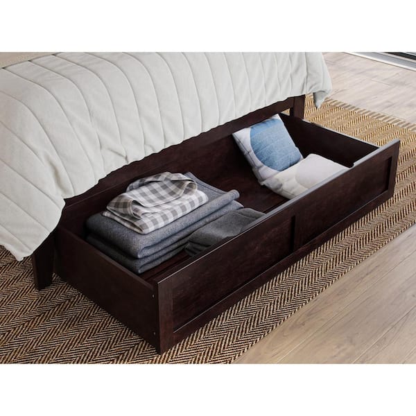 AFI Espresso Dark Brown Full Size (48 1/8 In. Wide, 23 3/8 in. Depth, 10 1/4 in. Height) Roller Bed Drawer