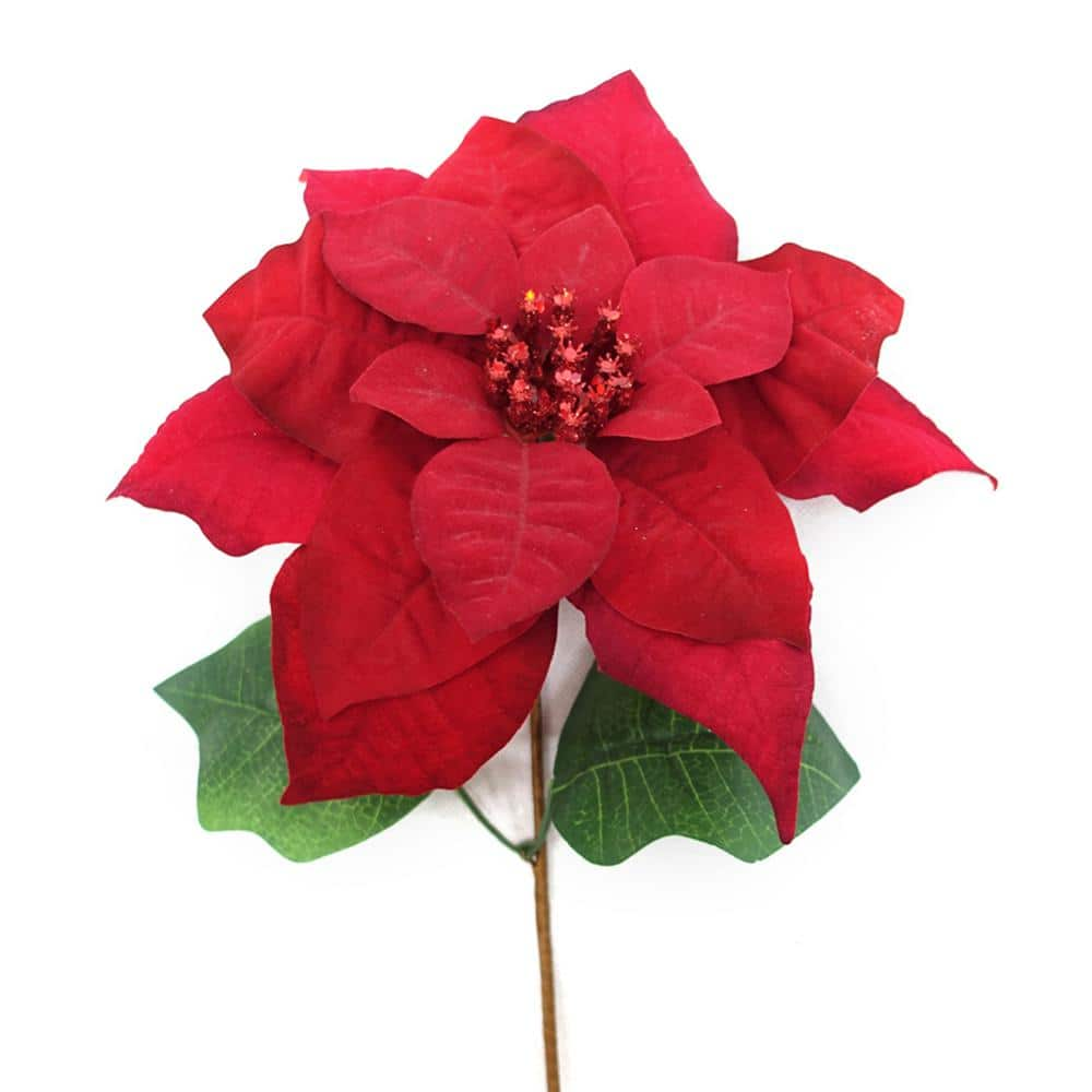 Home Accents Holiday 20 In. Decorative Spray-Poinsettia 1760K5079THD ...