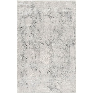 Mirage Cream Grey (4 ft. x 6 ft.) - 3 ft. 9 in. x 5 ft. 6 in. Modern Abstract Area Rug