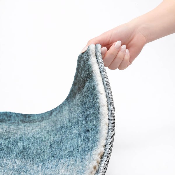 Dream Shag Premium Machine Washable Abstract ADS625 Blue 2 ft. x 3 ft. Accent Rug