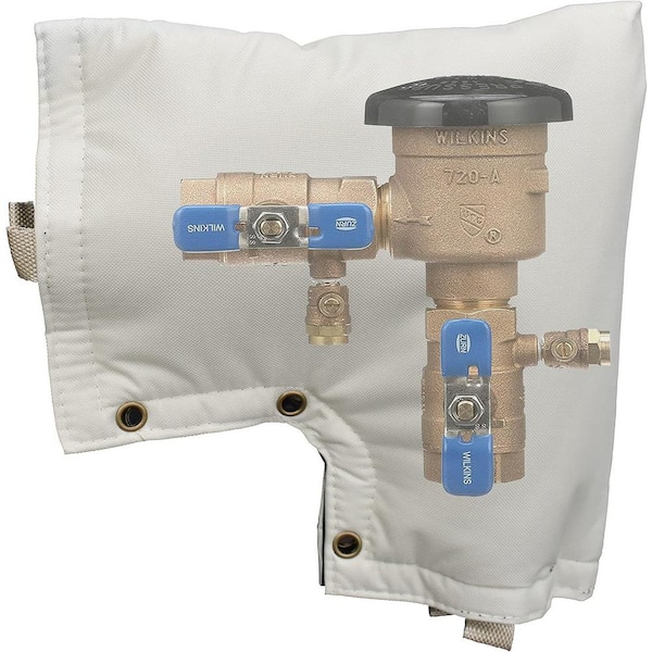 Wellco 12 in. x 13 in. White Outdoor Freeze Protection Insulated Cover Faucet Cover Pipe Cover Water Pipe Frost Cover