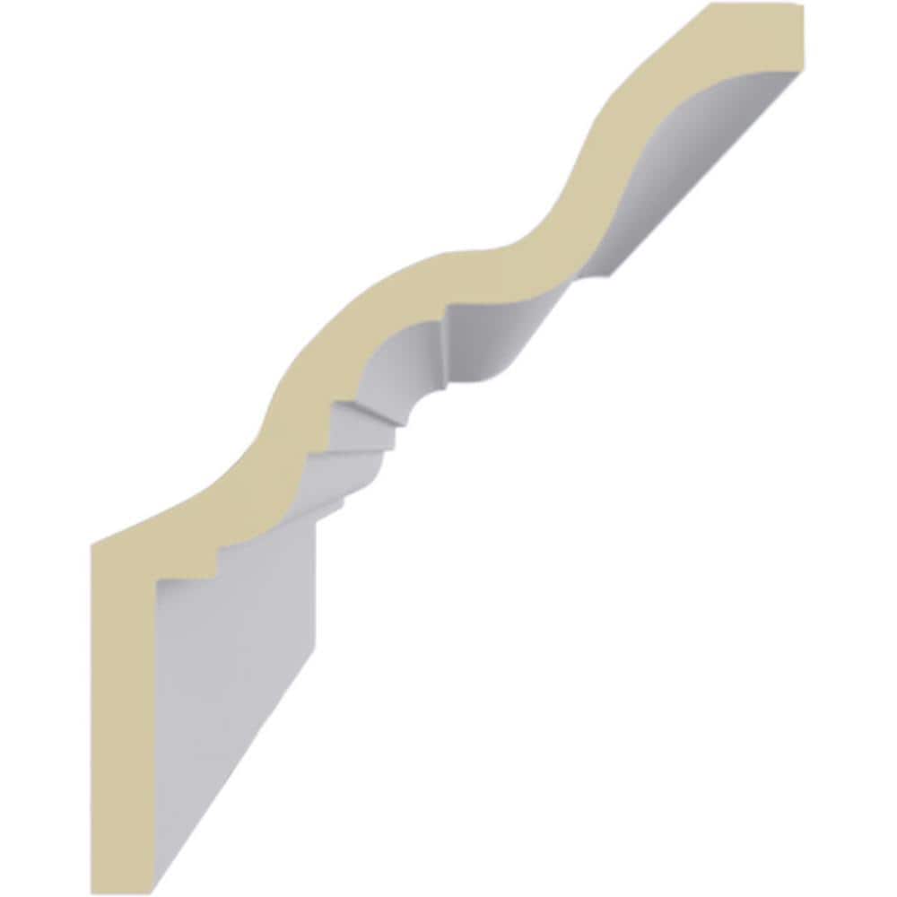 94.5" White Polyurethane Crown Fascia Moulding