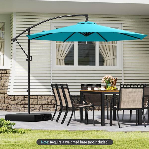 best off center patio umbrella FUNDAZE 15x9ft Outdoor Patio Umbrella, Cantilever Offset Umbrella with  Crank and Base Included for Backyard Pool Deck Garden, Beige