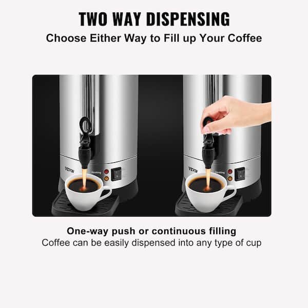 Homecraft 100-Cup Coffee Urn and Hot Beverage Dispenser with  Dripless Faucet, Quick-Brewing, Stainless Steel: Coffee Urns