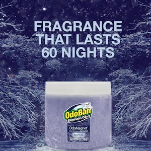 14 oz. OdoMagnet Odor Removing Gel Crystals Odor Absorber and Air Freshener with Odor Eliminator Gel, Night Ice (3-Pack)