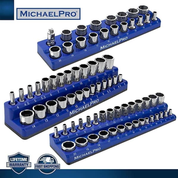 MICHAELPRO Magnetic Wrench Organizer - Hold 10-Piece Wrenches with Size  3/8 to 15/16 or 10mm to 19mm MP014005 - The Home Depot