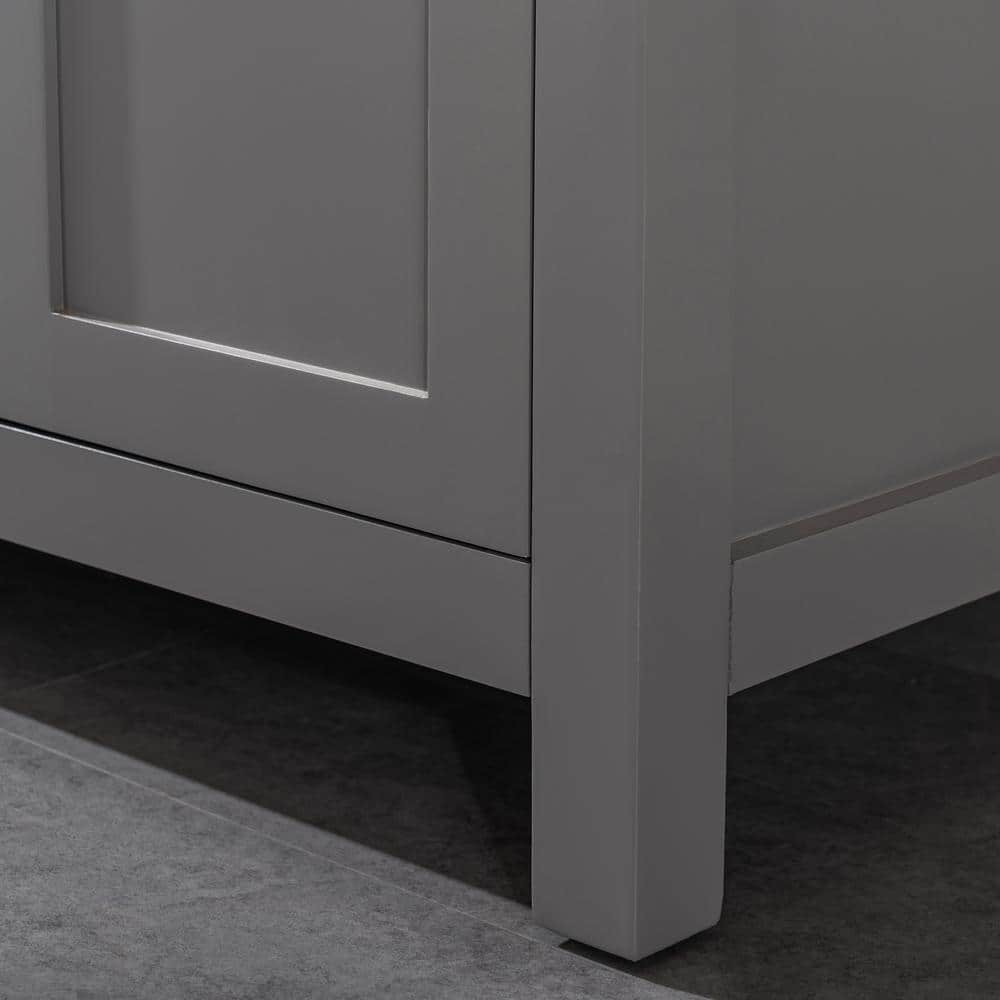 Jasper 72" Gray Double Bathroom Vanity with Carrara White Top