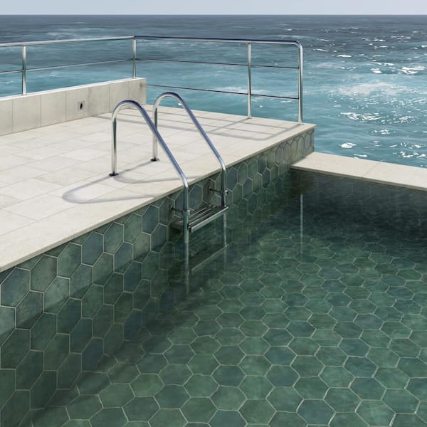 Capri Hex Oliva 7 in. x 8 in. Porcelain Floor and Wall Tile (10.8 sq. ft./Case)