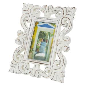 Choose size White Wash Effect Photo Picture Frame with Ivory Mount 