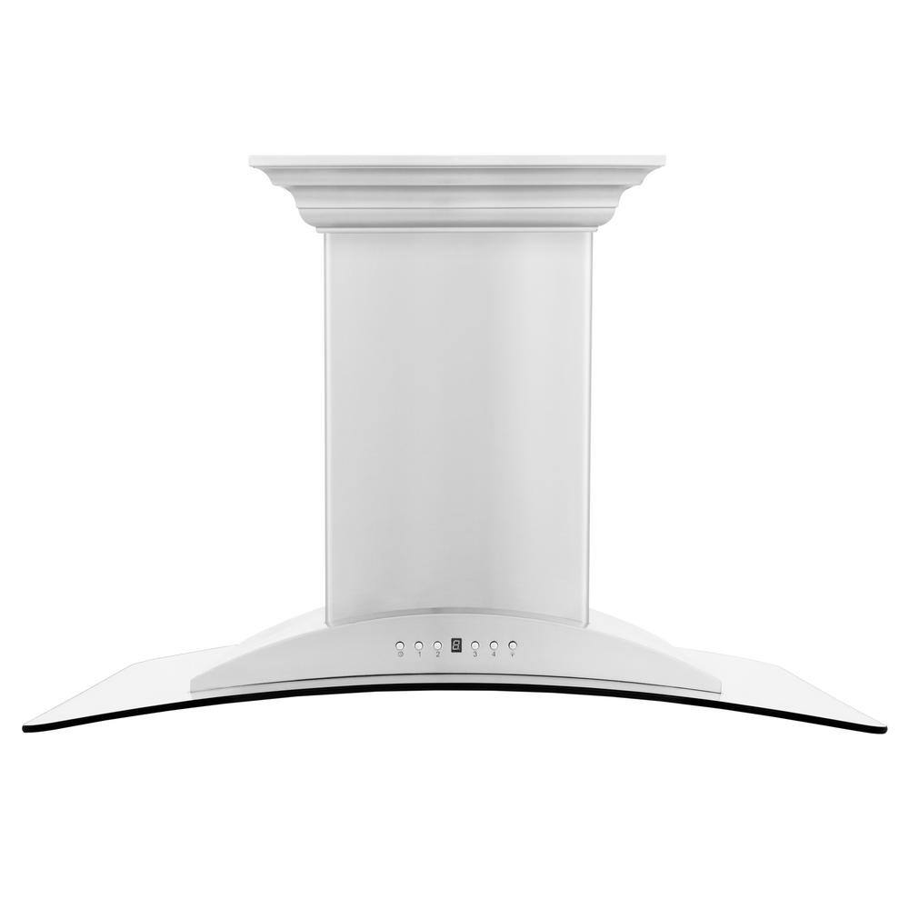 36" Stainless Steel Island Range Hood with Built-in Speakers