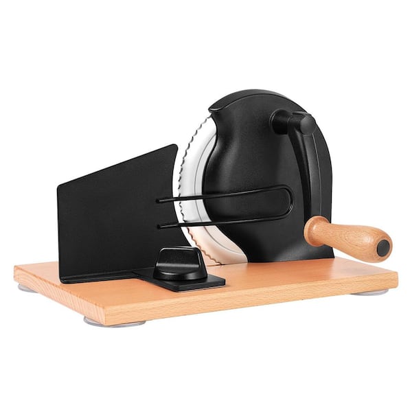 Stainless Steel Manual Bread Slicer with Adjustable Thickness, Hand Crank Sourdough Cutter, Set of 1