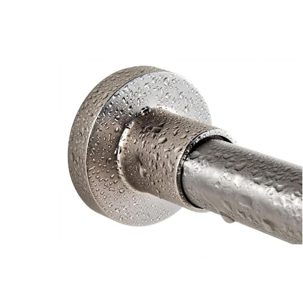 73 in. Stainless Steel Never Rust Tension Curtain Rod in Brushed Nickel, Heavy Duty Shower Curtain Rod for Bathroom