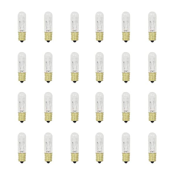 Feit Electric 15-Watt Soft White (2700K) T4 Candelabra E12 Base Dimmable Incandescent Light Bulb (24-Pack)