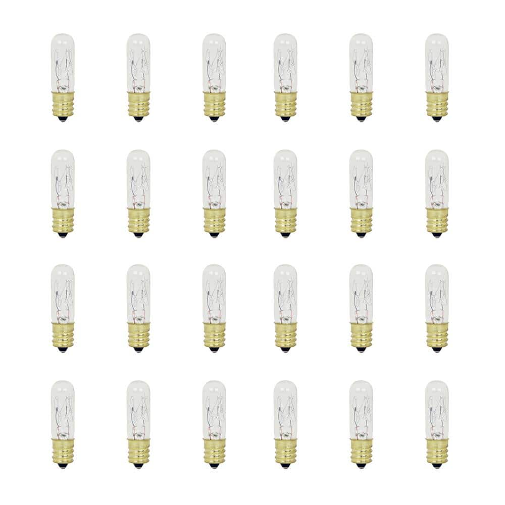 15-Watt Soft White (2700K) T4 Candelabra E12 Base Dimmable Incandescent Light Bulb (24-Pack) price history on PriceWatchPro