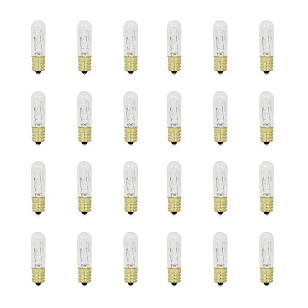 15-Watt Soft White (2700K) T4 Candelabra E12 Base Dimmable Incandescent Light Bulb (24-Pack)