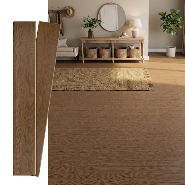 Jeedeson 40.15 in. L x 5.11 in. W x 0.6 in. T Walnut Prefinished