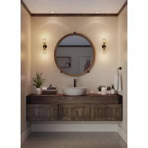 Archives Collection 18-1/2 in. 2-Light Antique Bronze Clear Glass Farmhouse Bathroom Vanity Wall Light